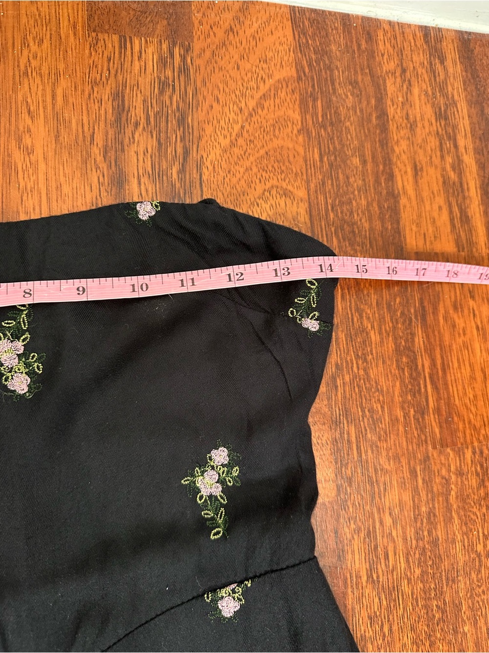 House of Harlow 1960 x Revolve Natalie Black Wide-Leg Jumpsuit Floral Embroidery - Picture 10 of 16